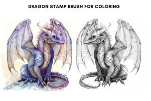 Procreate Photoshop Dragon Brush Stamps Graphic by kraftcake · Creative ...
