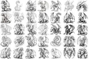 Procreate Photoshop Dragon Brush Stamps Graphic by kraftcake · Creative ...