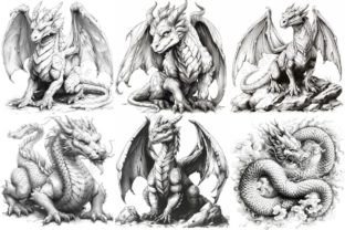 Procreate Photoshop Dragon Brush Stamps Graphic by kraftcake · Creative ...