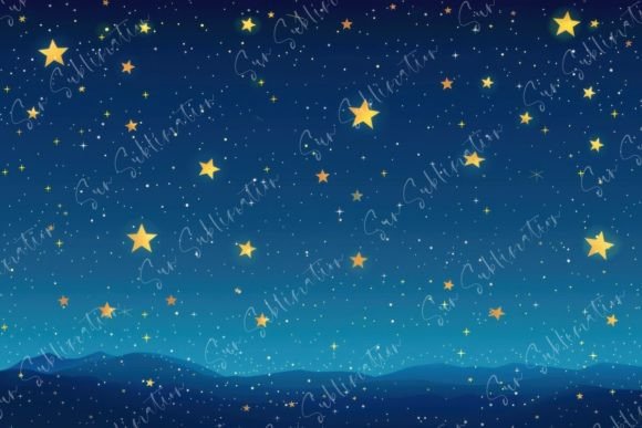 Starry Night Sky Gráfico Planos de Fundo Por Sun Sublimation