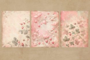 Strawberries Floral Junk Journal Kit Graphic by TinyBig Studio ...