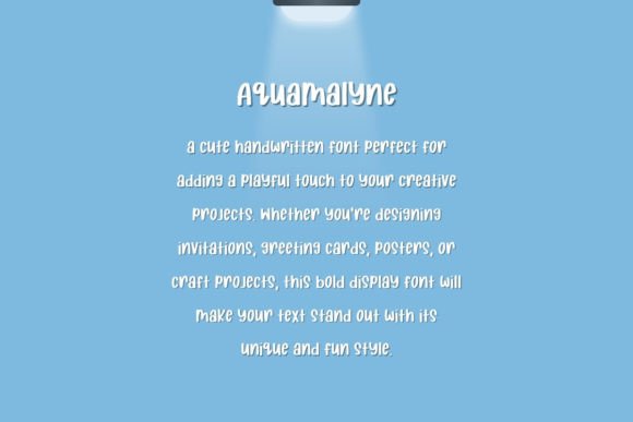 Aquamalyne Font PNG with transparent background - Preview 1