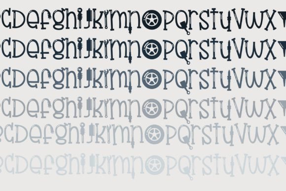 Automotive Parts Font - Preview 5