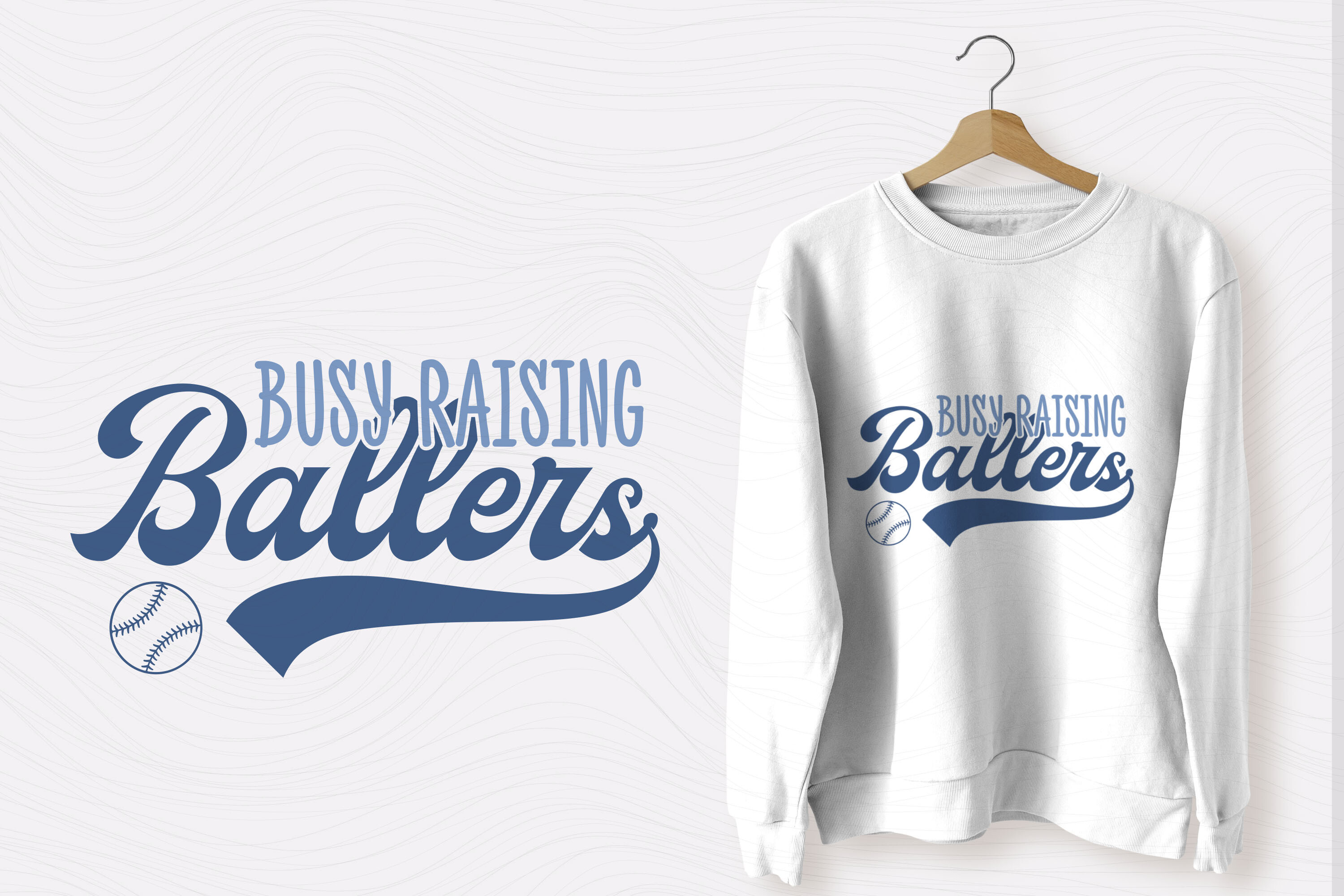 Busy Raising Ballers Retro Baseball SVG
