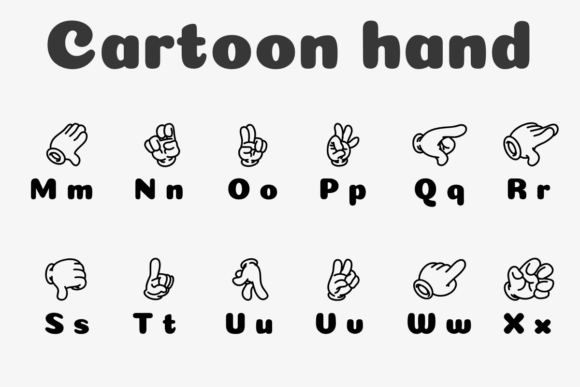 Cartoon Hand Font - Preview 2