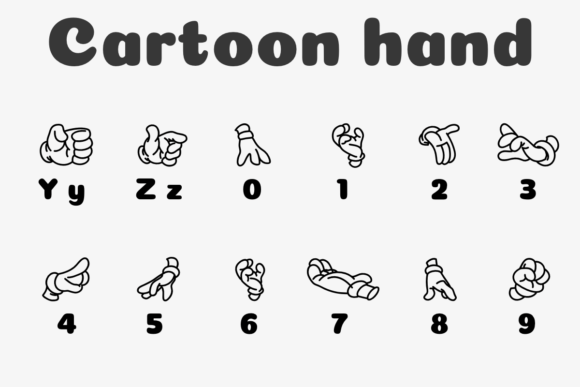 Cartoon Hand Font - Preview 3