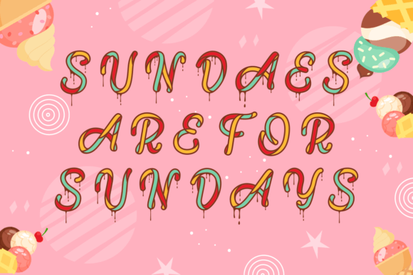 Coral Cascade Font PNG with transparent background - Preview 1