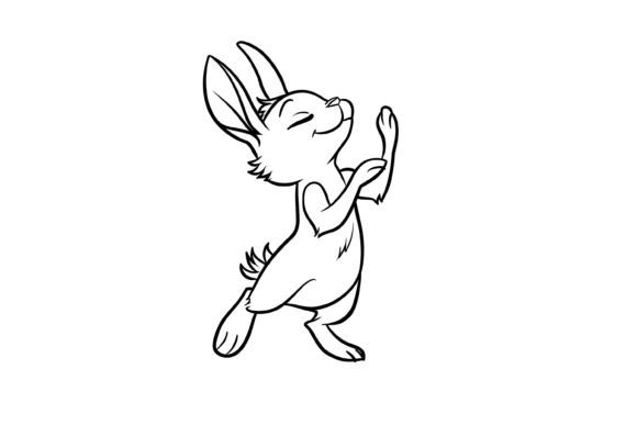 Cute Dancing Animal Coloring Page