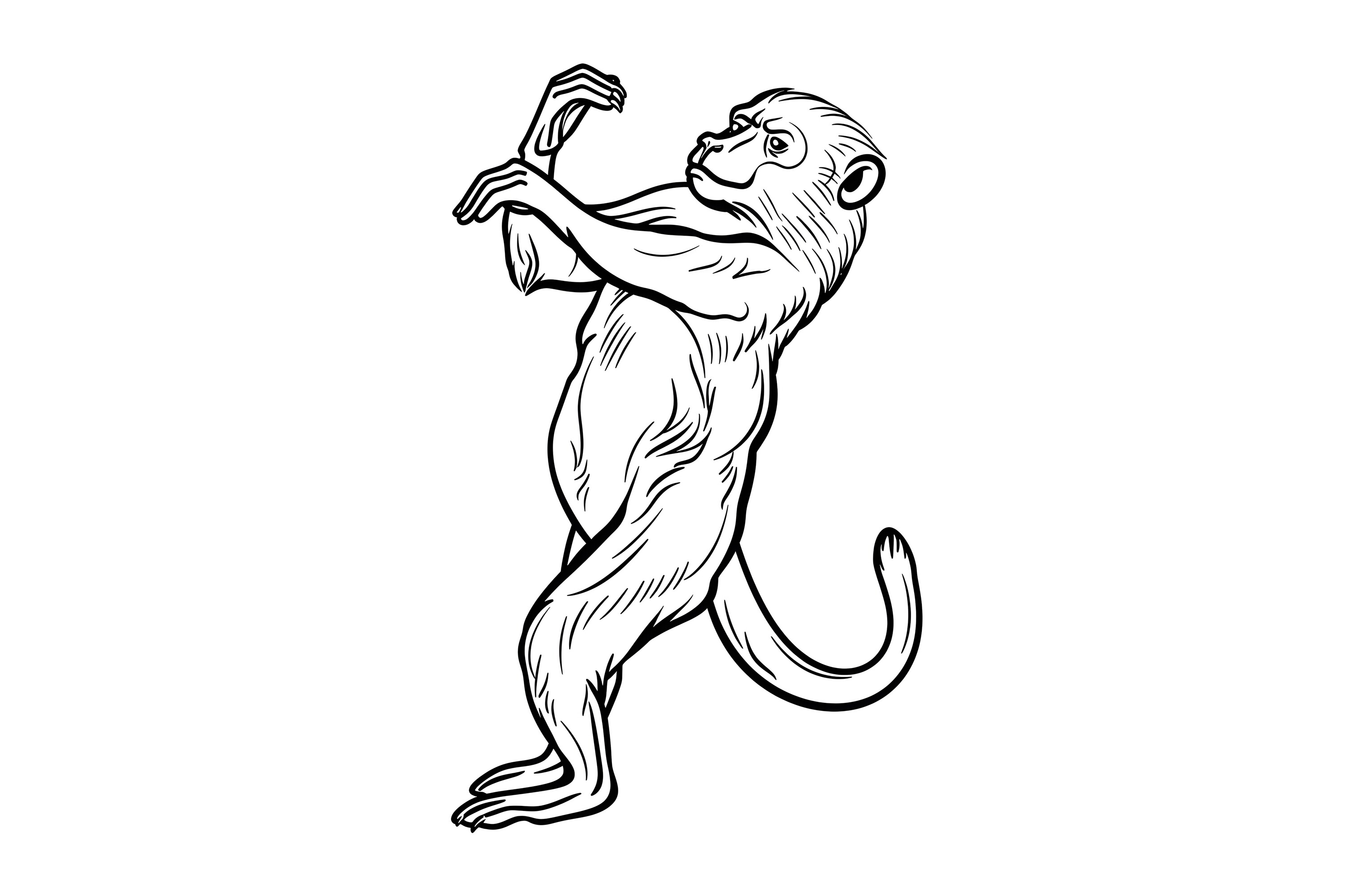 Cute Dancing Animal Coloring Page