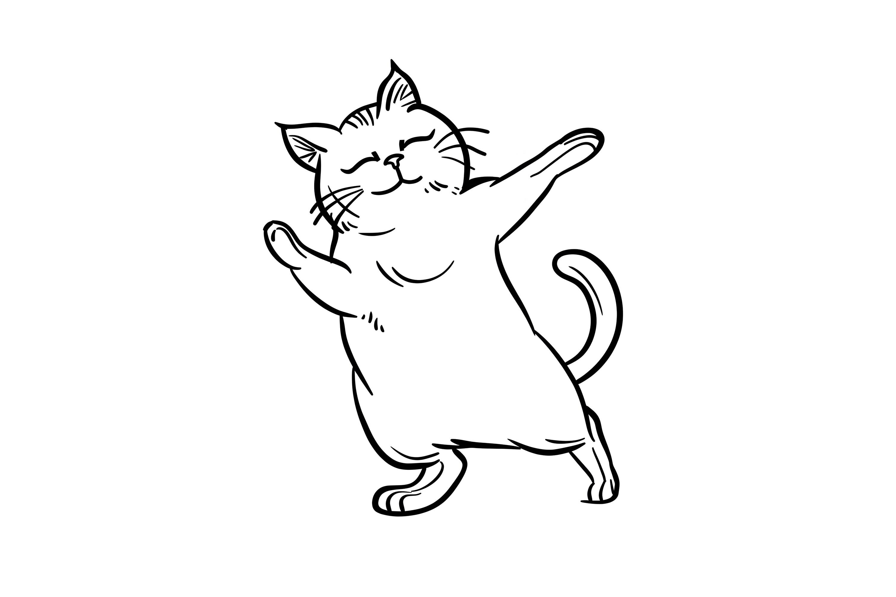 Cute Dancing Animal Coloring Page