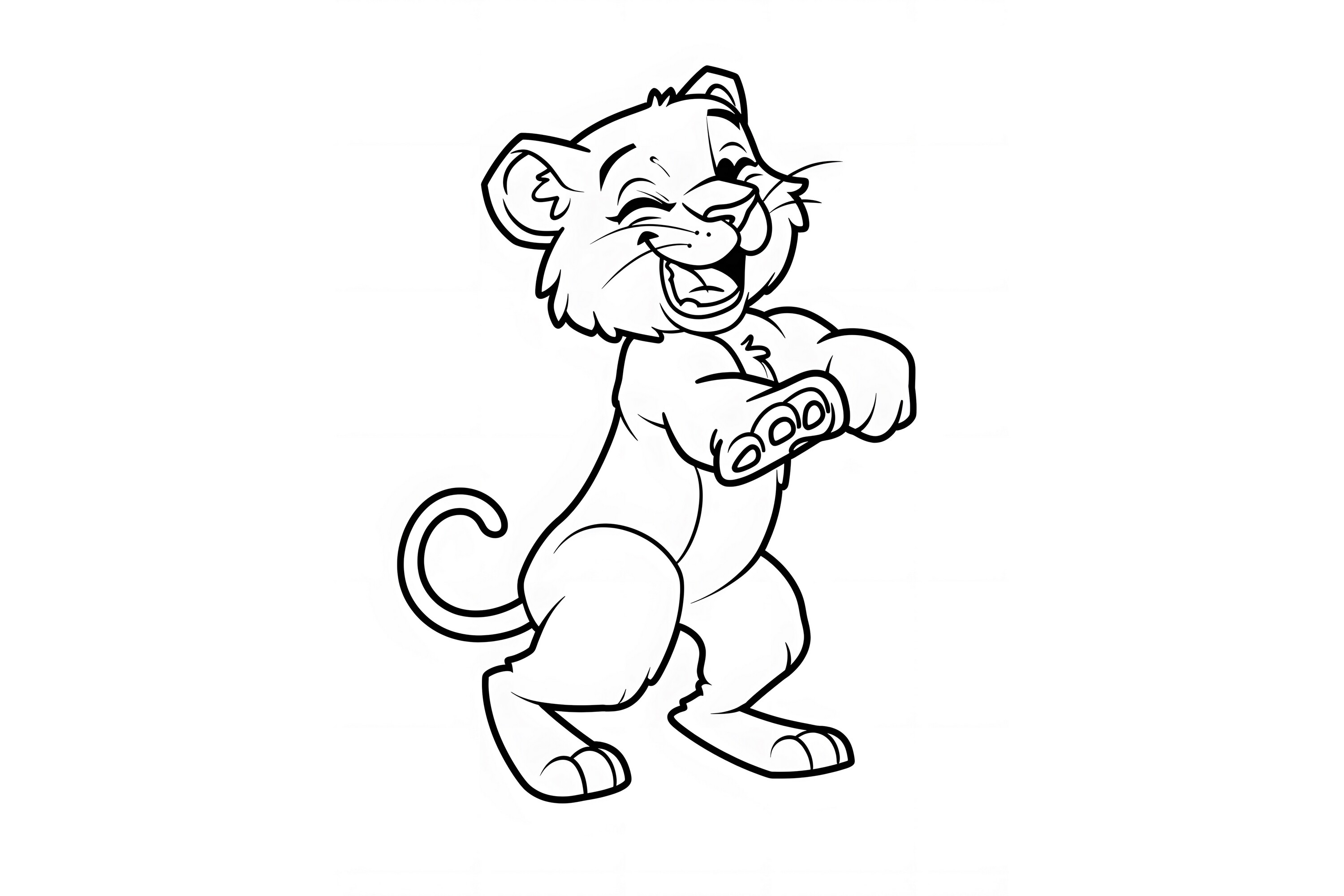 Cute Dancing Animal Coloring Page