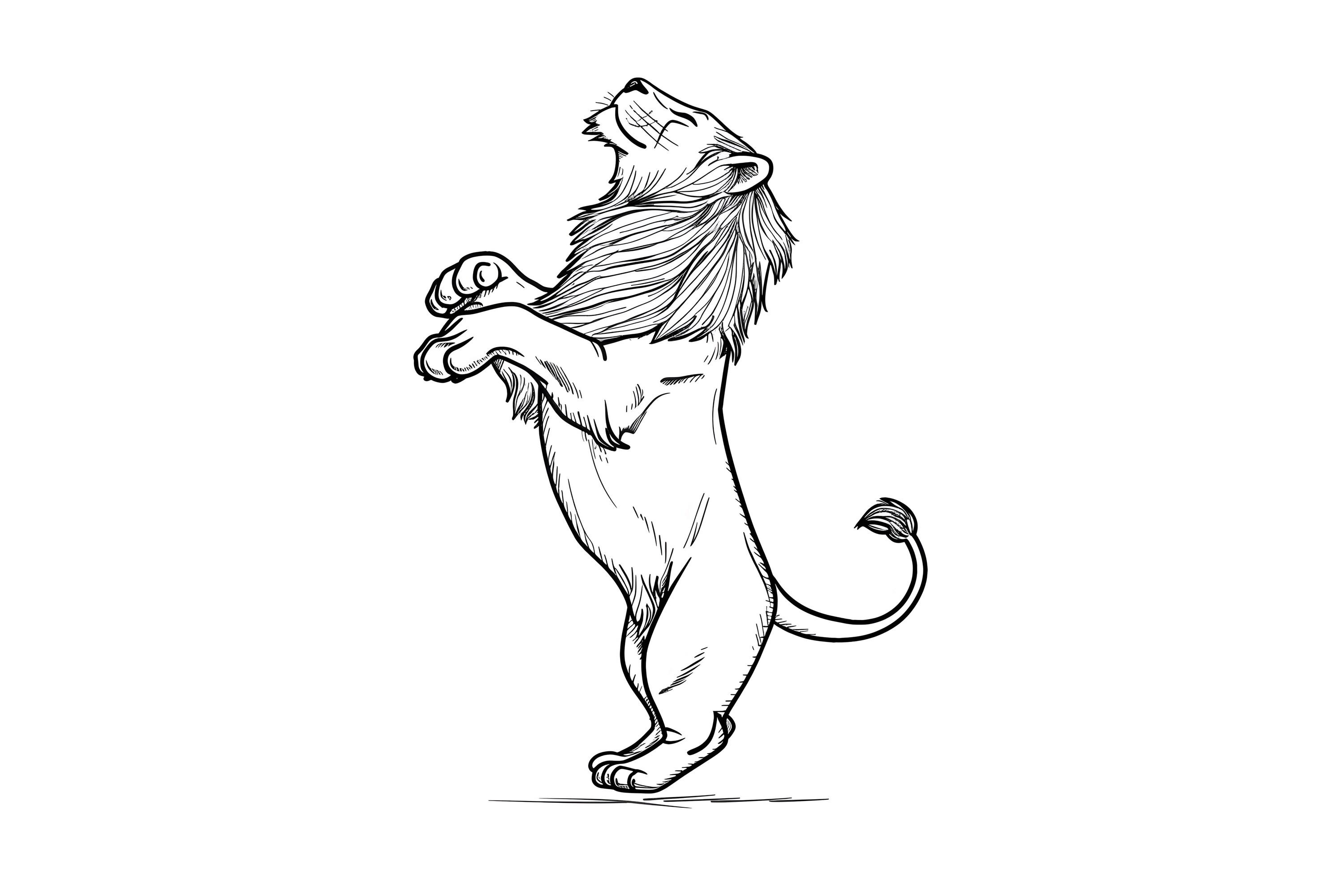 Cute Dancing Animal Coloring Page