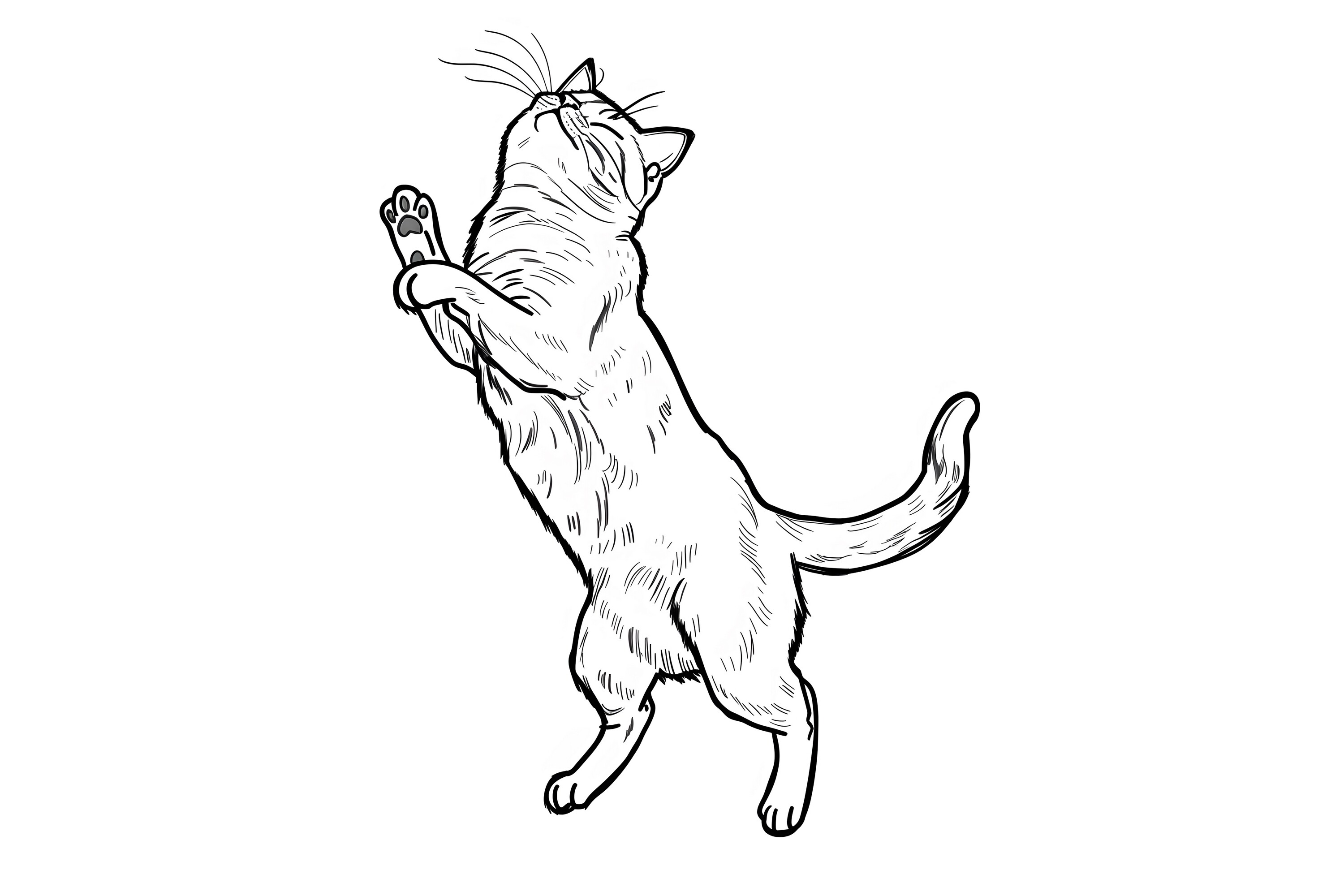 Cute Dancing Animal Coloring Page