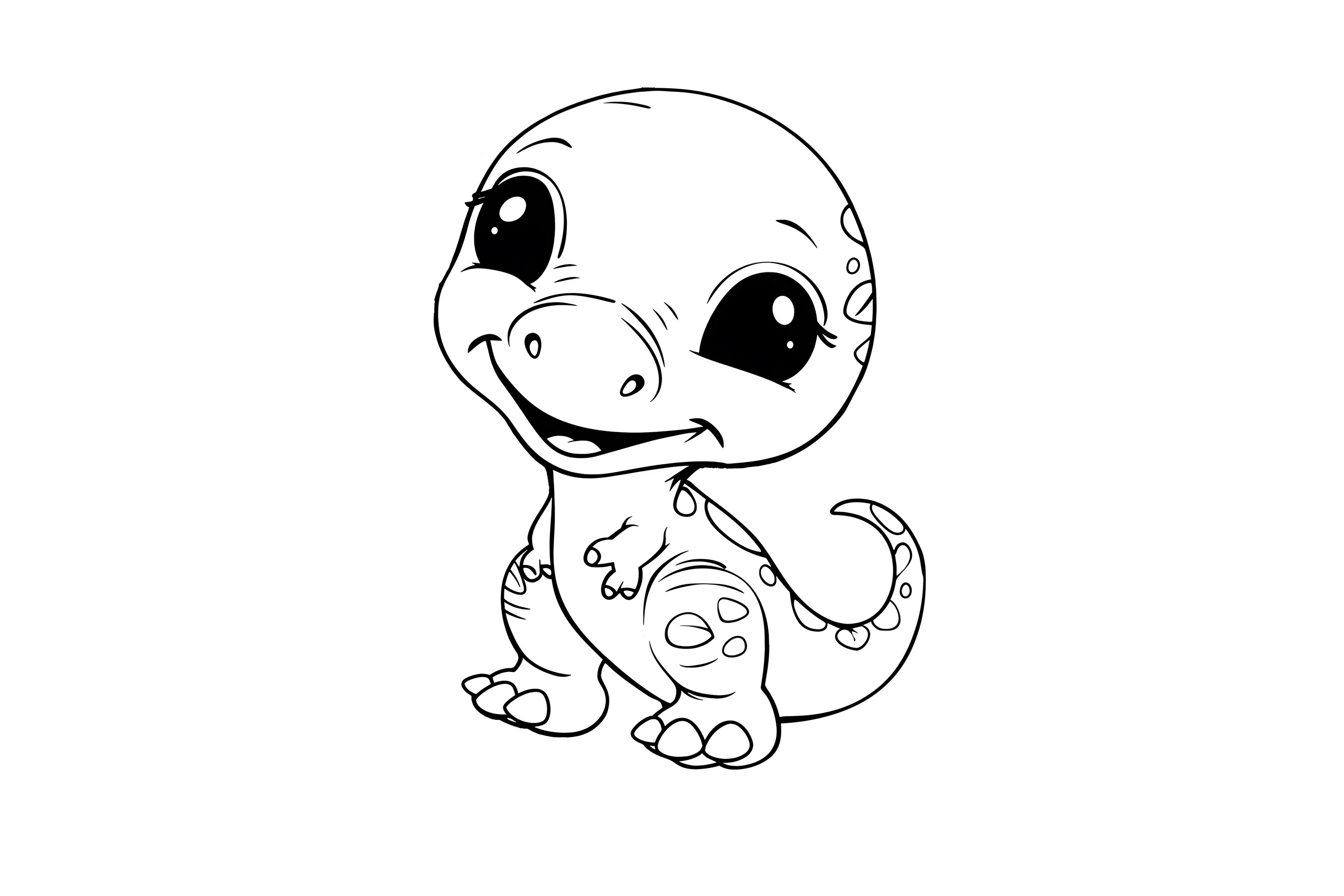 Cute Baby Dinosaur Coloring Page for Kid Graphic by Forhadx5 · Creative ...