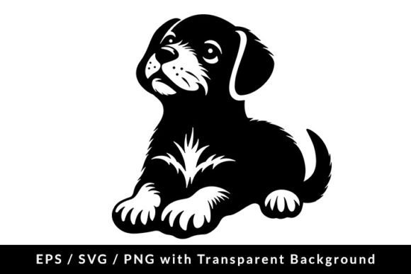 Cute puppy looking up SVG EPS PNG for Cricut sublimation baby apparel and tumblers