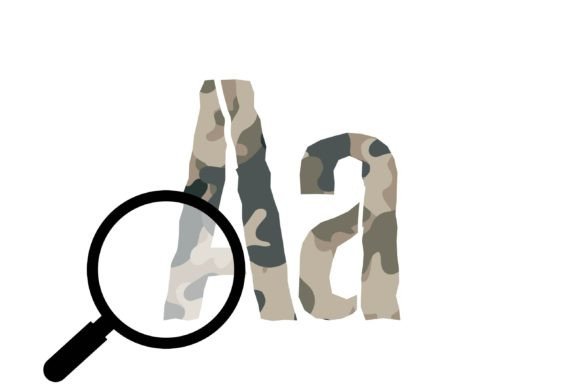 Desert Fatigue Font PNG with transparent background - Preview 1