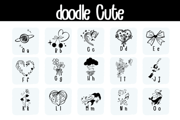 Doodle Cute Font - Preview 1