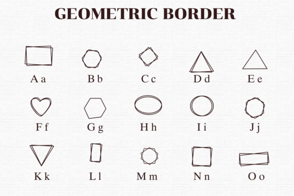 Geometric Border Font - Preview 1