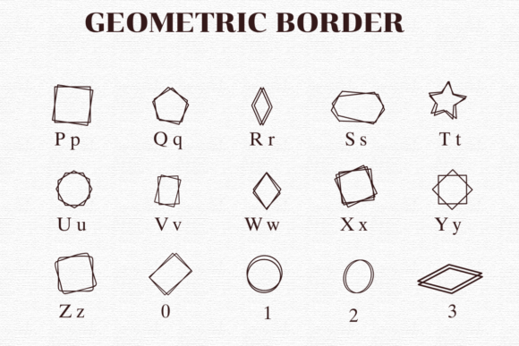 Geometric Border Font - Preview 2