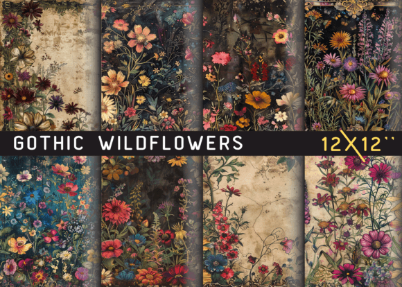 Gothic Wildflowers Junk Journal Page