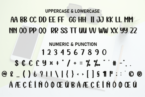 Green Screen Font PNG with transparent background - Preview 4