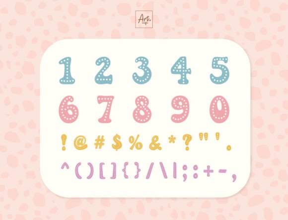 Groovy Fancy Dot Font PNG with transparent background - Preview 2