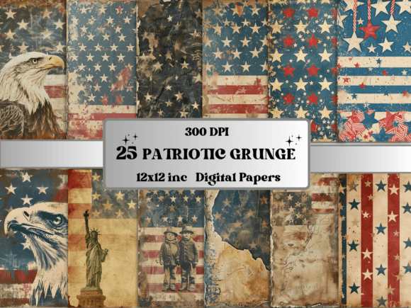 Grunge Patriotic 4th of July Backgrounds