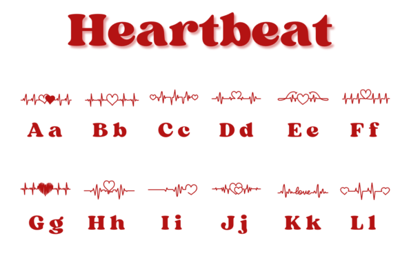 Heartbeat Font - Preview 1