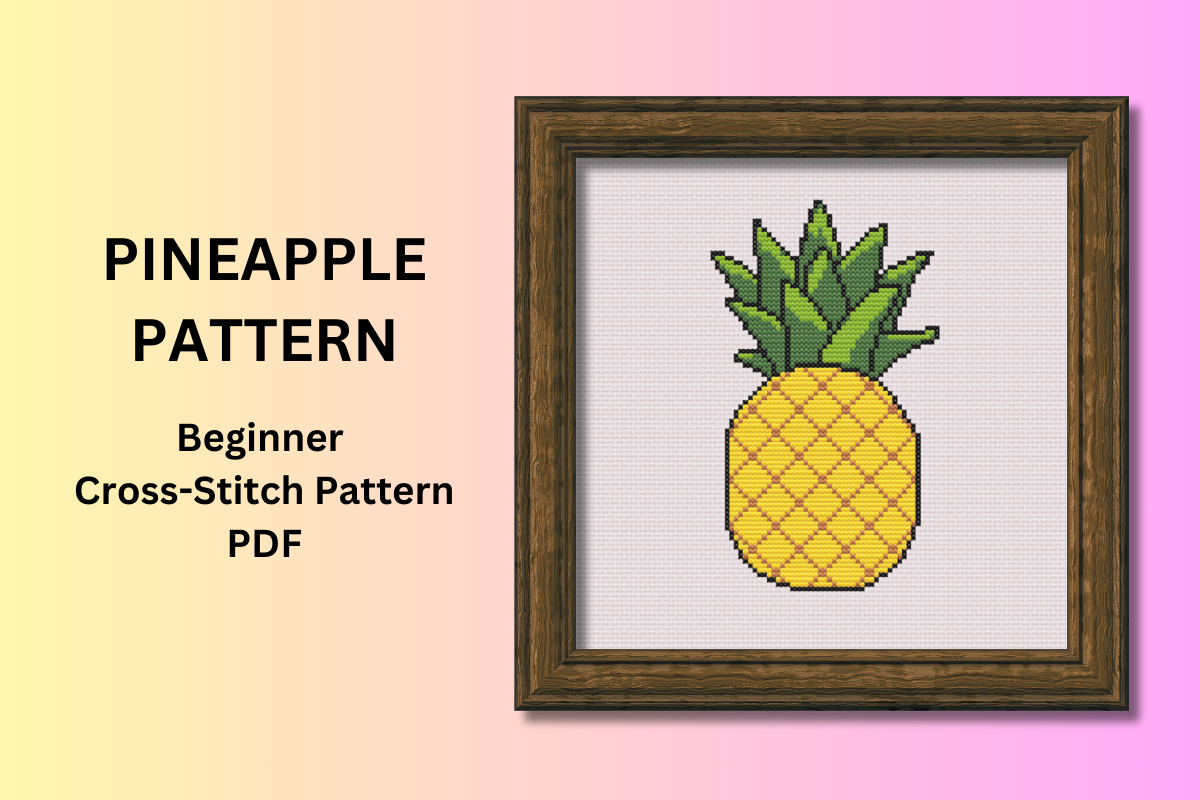 Pineapple Beginner Cross Stitch Pattern