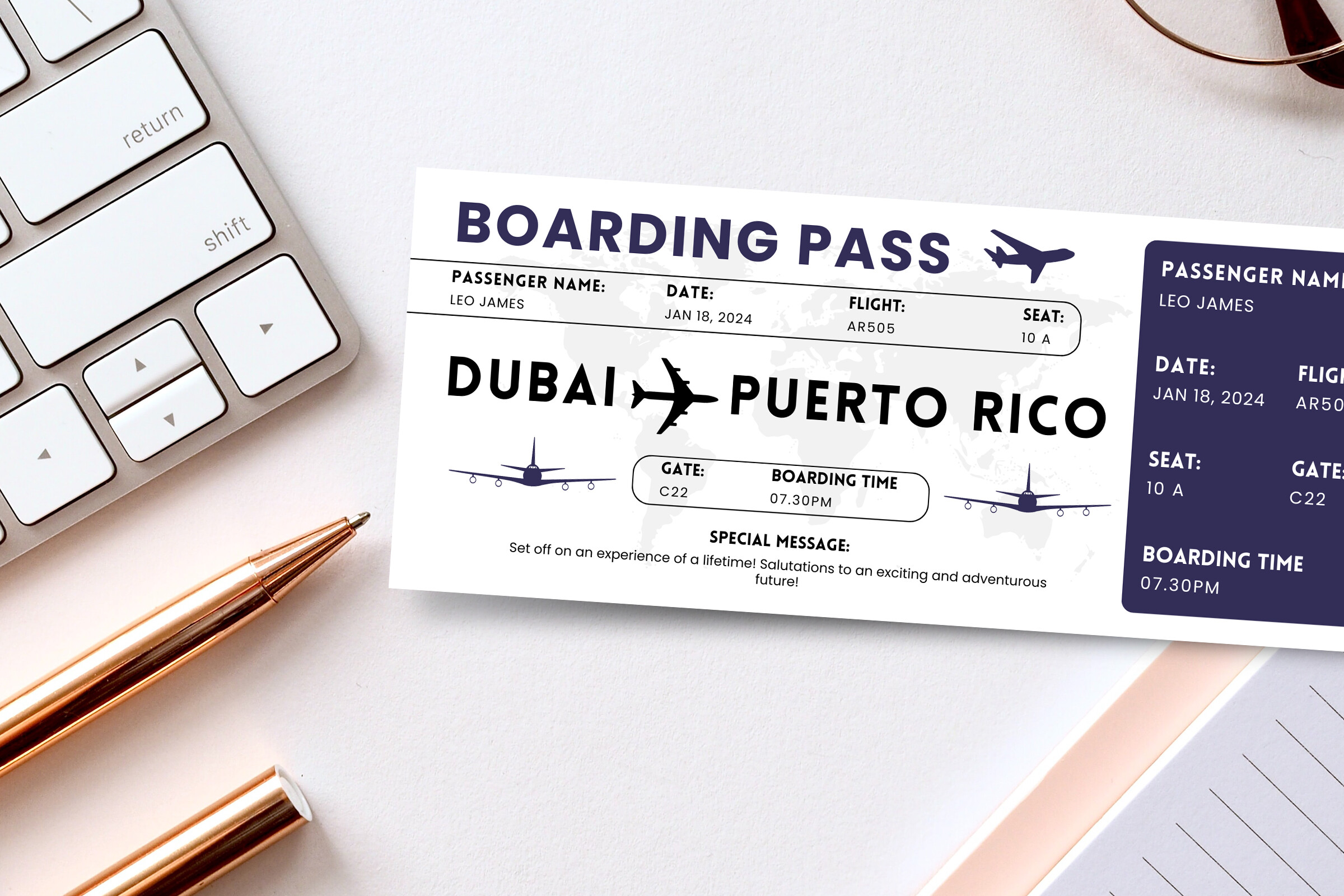 Puerto Rico Trip Surprise Gift Ticket