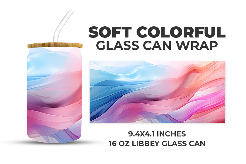 Soft Colorful Glass Can Wrap Graphic by Creative World · Creative Fabrica