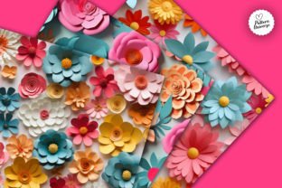 Summer Paper Felt Floral Patterns Graphic by Pattern Universe ...