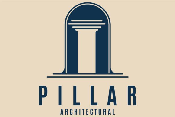 Pillar Ancient Logo Icon Vector
