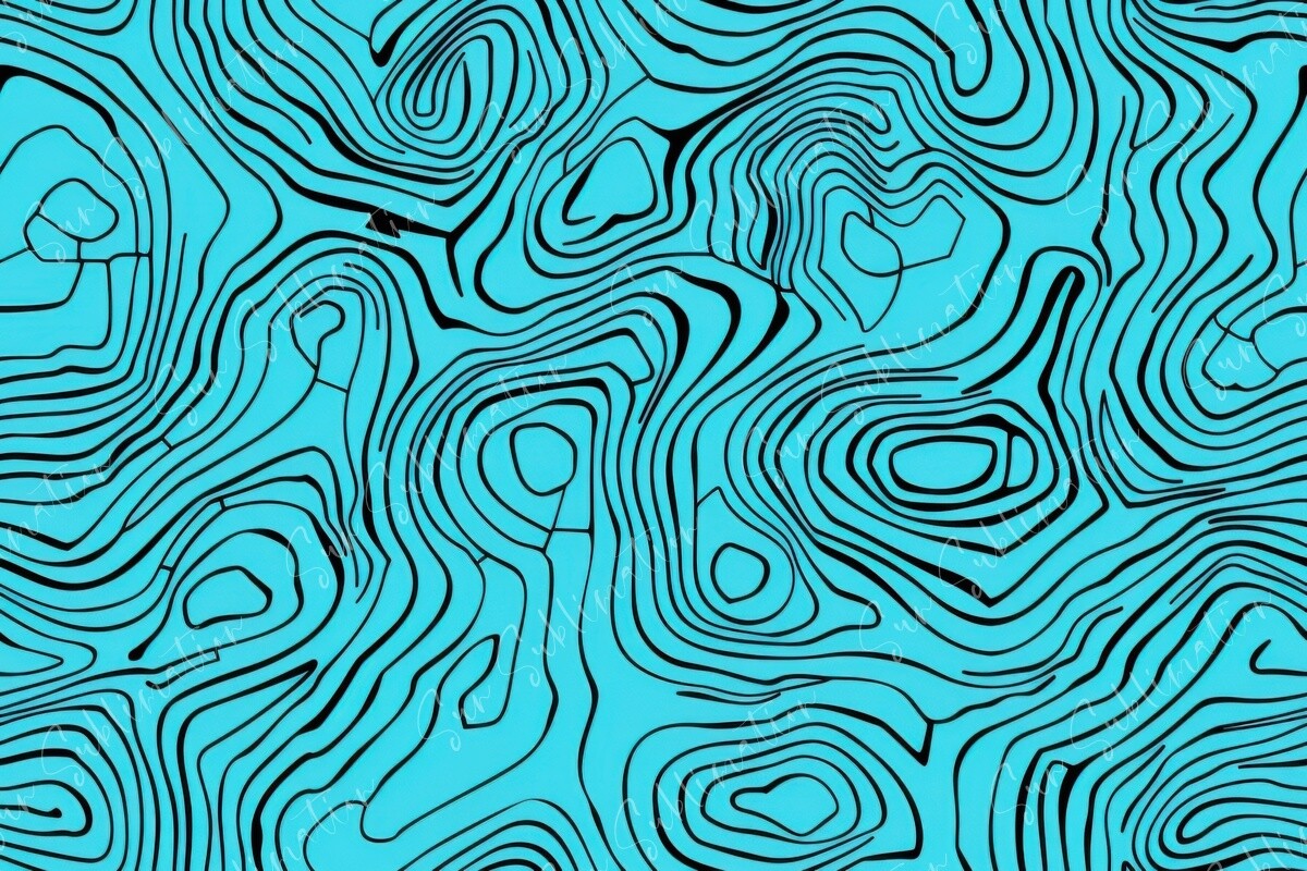 Abstract Contour Lines Seamless Pattern Graphic by Sun Sublimation ...