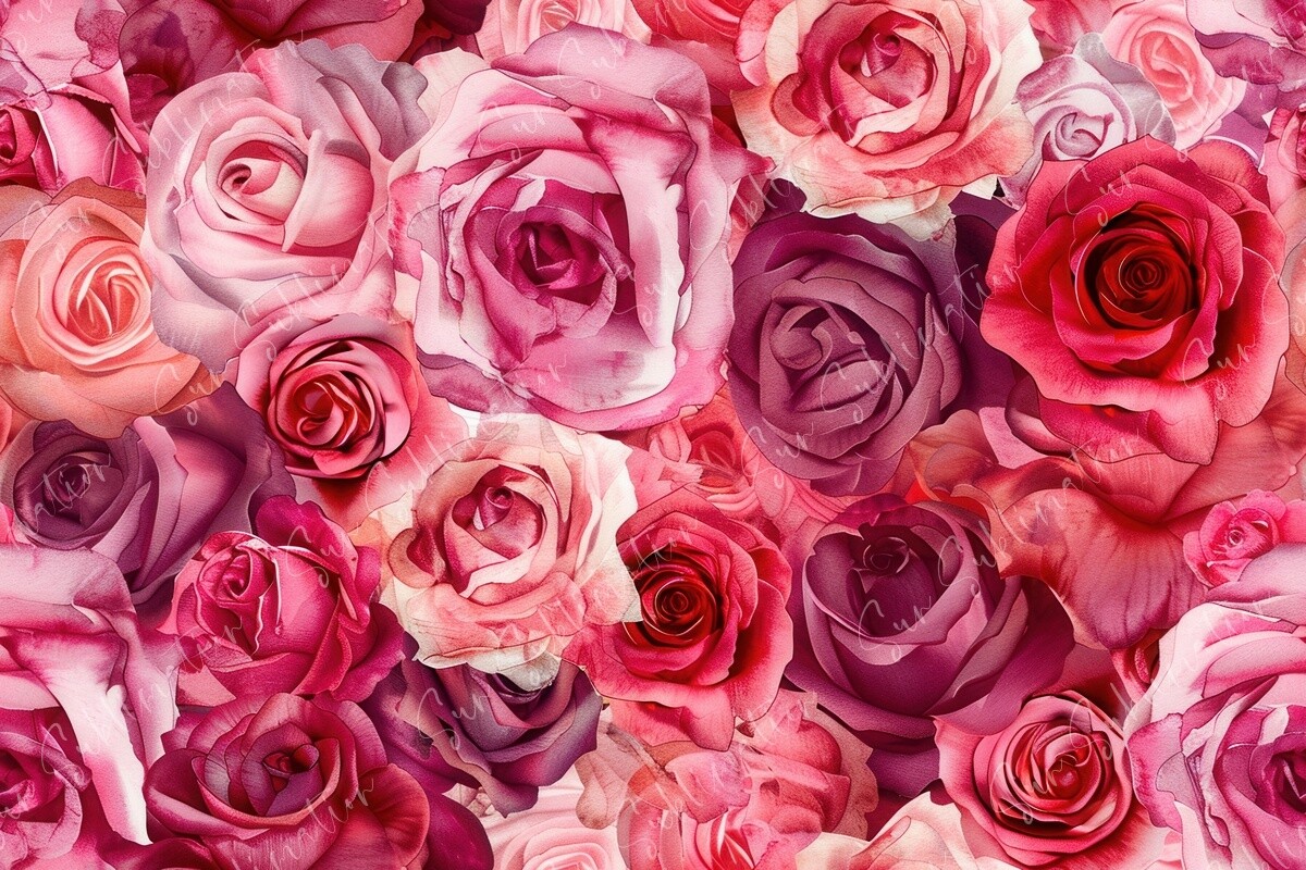 Blooming Roses Seamless Pattern Graphic by Sun Sublimation · Creative ...