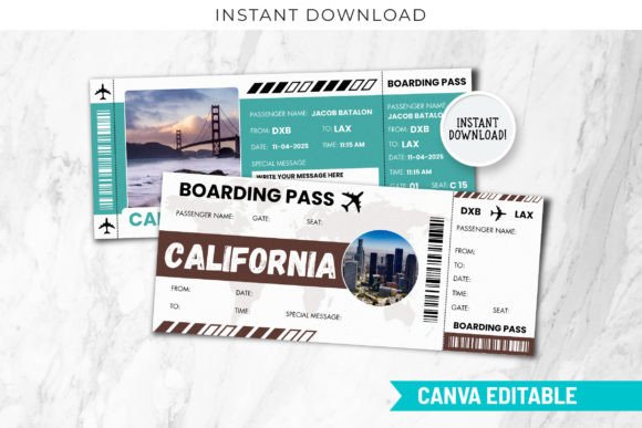 California Trip Surprise Gift Ticket