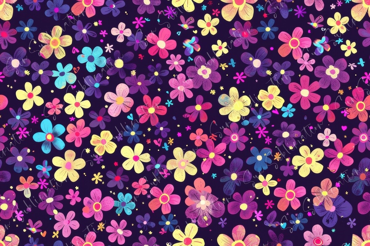 Colorful Floral Seamless Pattern Graphic by Sun Sublimation · Creative ...