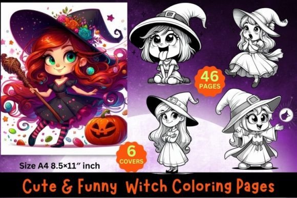 Cute & Funny Witch Coloring Pages