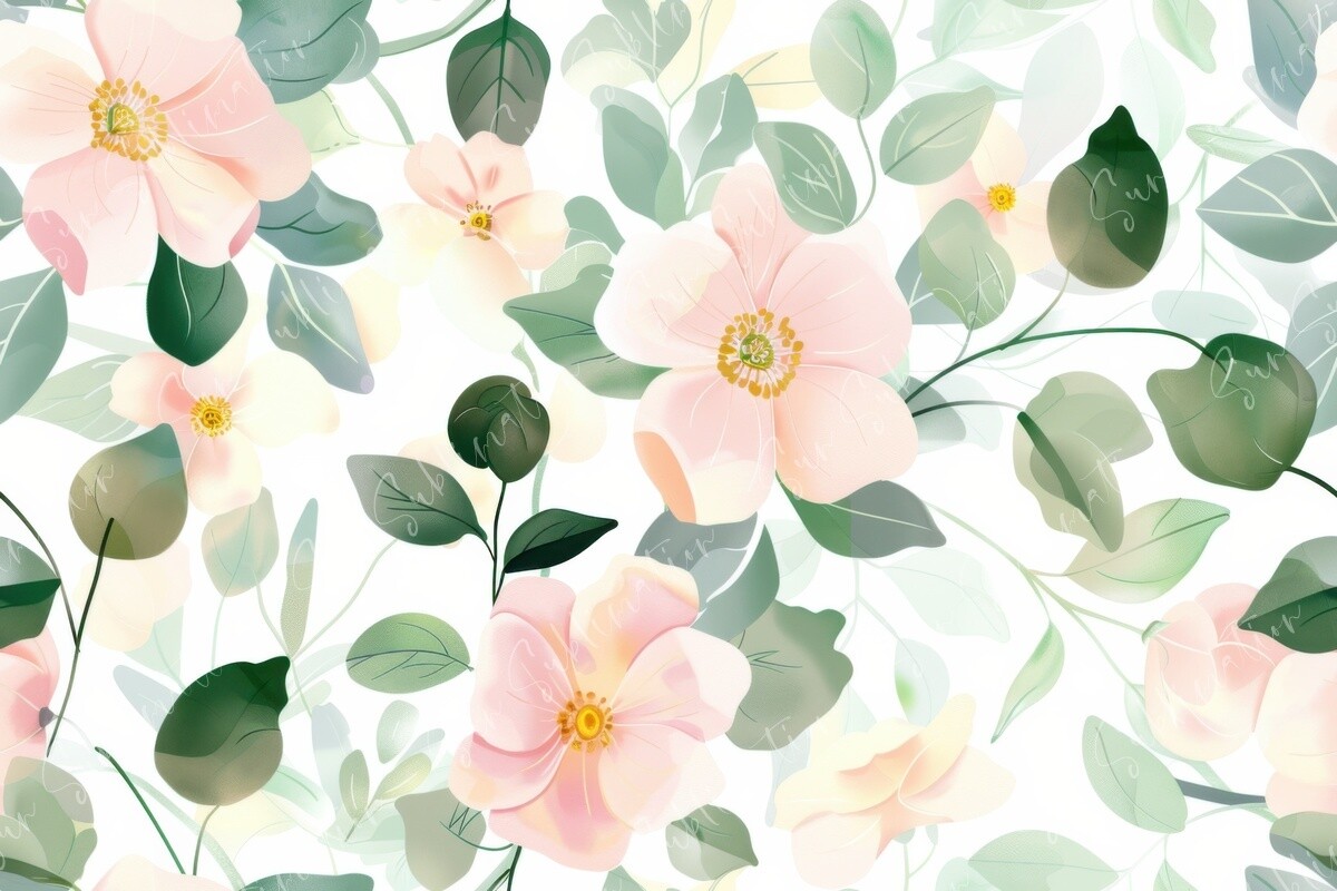 Floral Serenity Seamless Pattern Graphic by Sun Sublimation · Creative ...