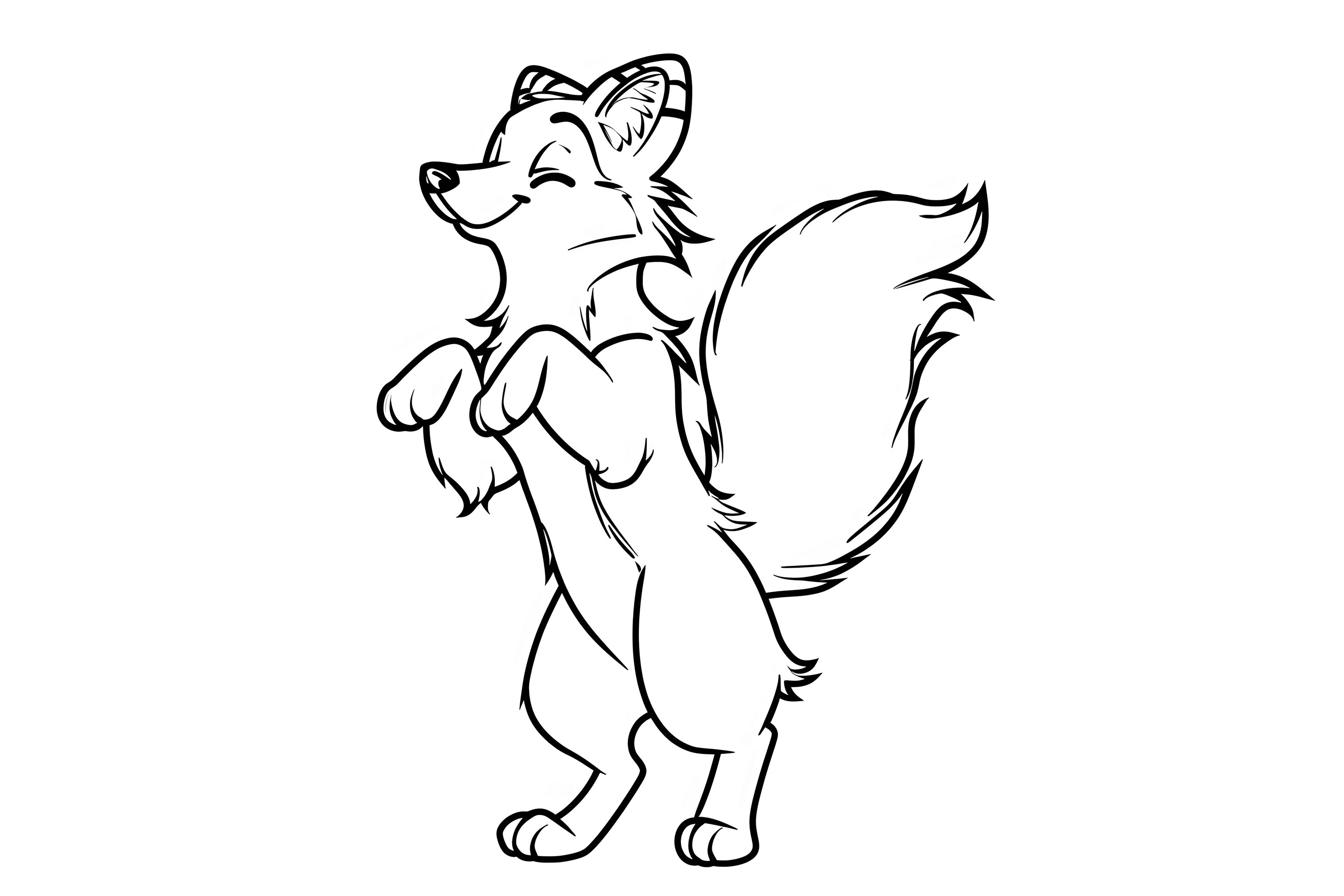 Happy Animal Coloring Page for Kids