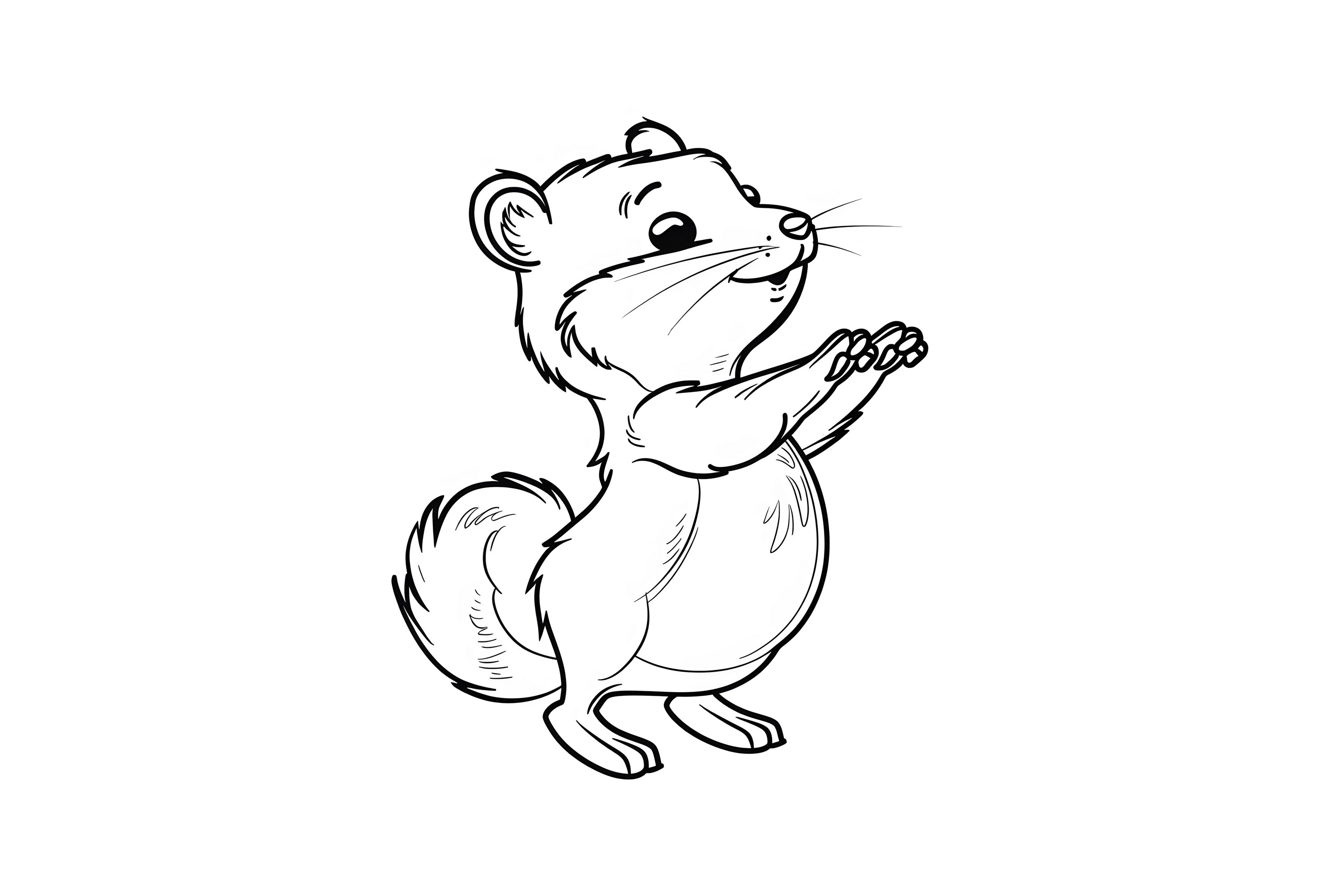 Happy Animal Coloring Page for Kids