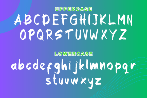 Ink Streak Font PNG with transparent background - Preview 3