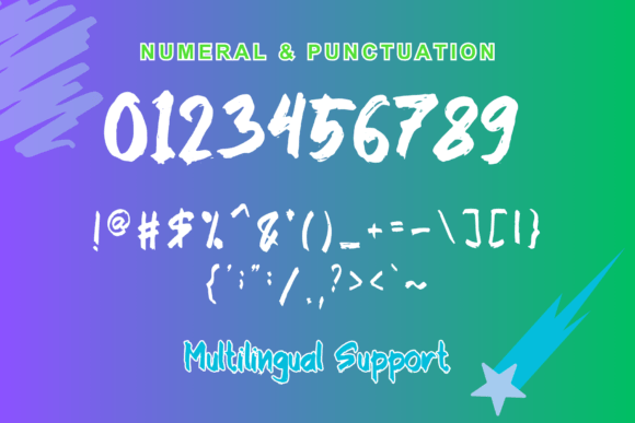 Ink Streak Font PNG with transparent background - Preview 4