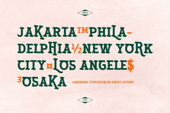 Landrose Font PNG with transparent background - Preview 1