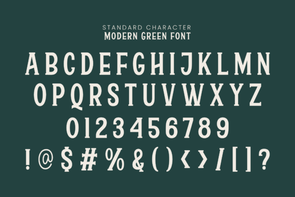 Modern Green Font PNG with transparent background - Preview 1