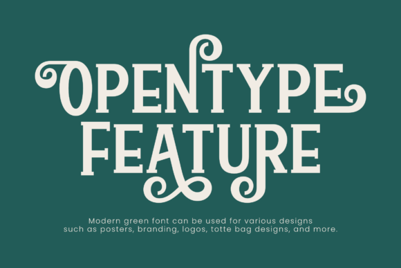 Modern Green Font PNG with transparent background - Preview 3