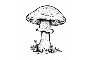 Mushroom Coloring Page for Adults Graphic by Forhadx5 · Creative Fabrica