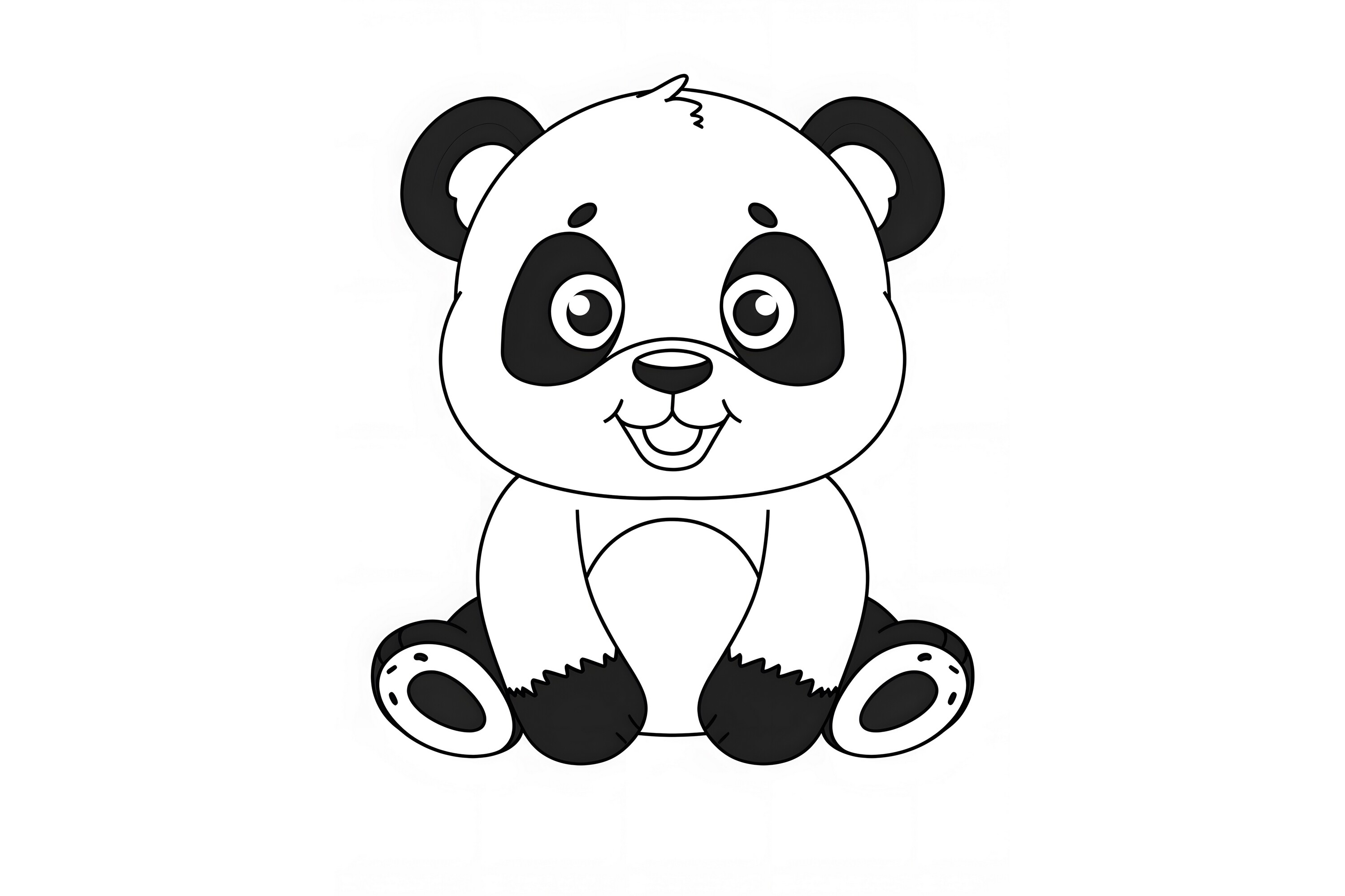 Panda Coloring Page for Kids