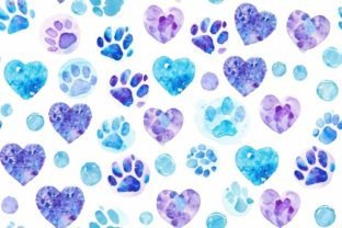 Paw Prints and Hearts Seamless Pattern Graphic by Sun Sublimation ...