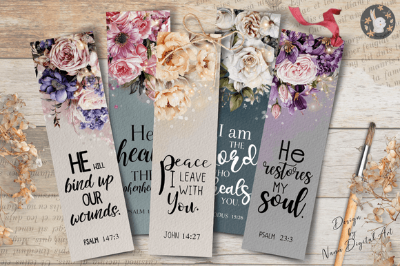 Printable Bible Verse Bookmarks Set #033